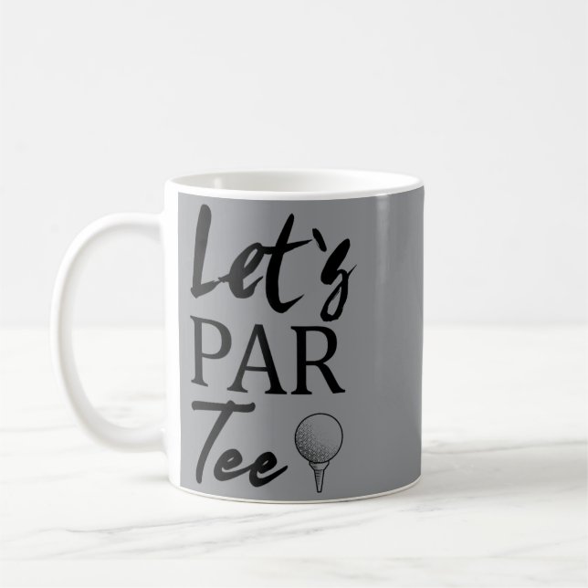 Golfboll och golf ger par kaffemugg (Vänster)