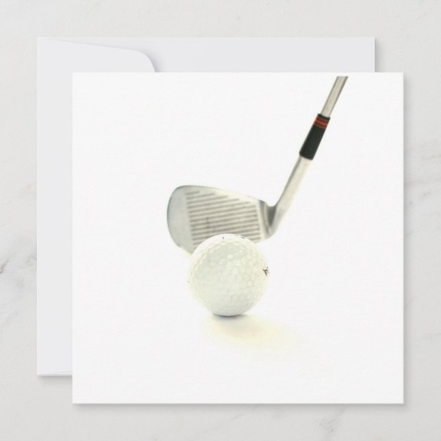 Golfboll- och klubbinbjudan inbjudningar (Framsida)