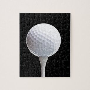 Golfboll och utslagsplats på den skräddarsy pussel