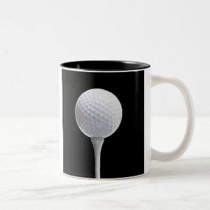 Golfboll och utslagsplats på den skräddarsy Två-Tonad mugg