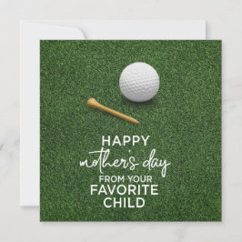 Golfboll på green Glad mors dag till Golf-Mamma Julkort