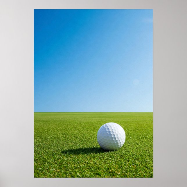 Golfboll på solig fairway-scene poster (Framsidan)
