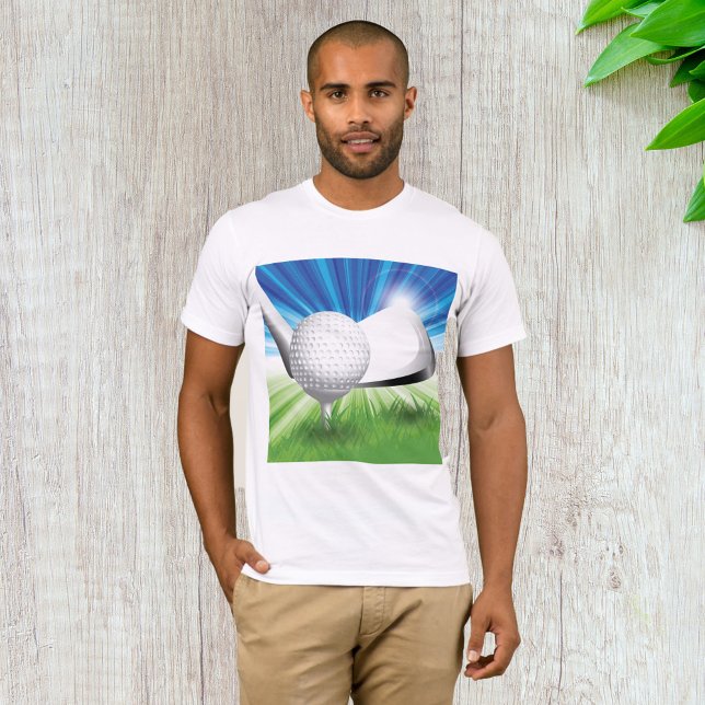 Golfboll på tee med driverklubba (Skapare uppladdad)