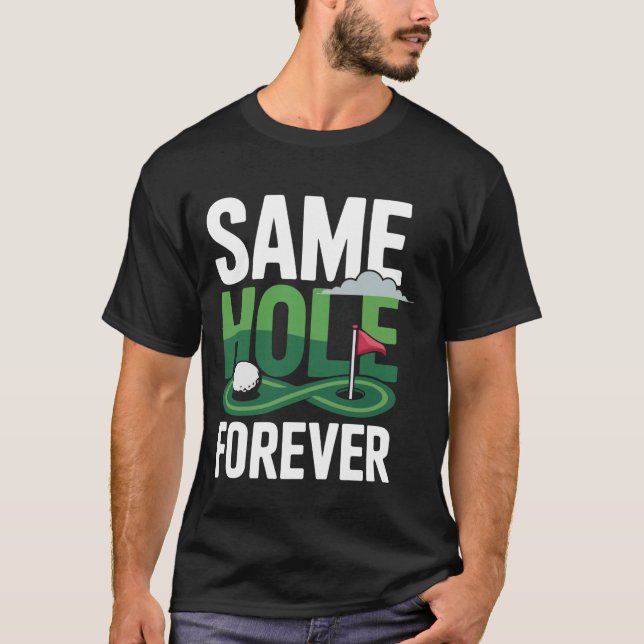 Golfboll Ring Skämt för Brudgum Killar Event Rolig T Shirt (Framsida)