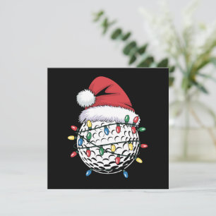 Golfboll Santa hatt jul golf Xmas-ljus Julkort