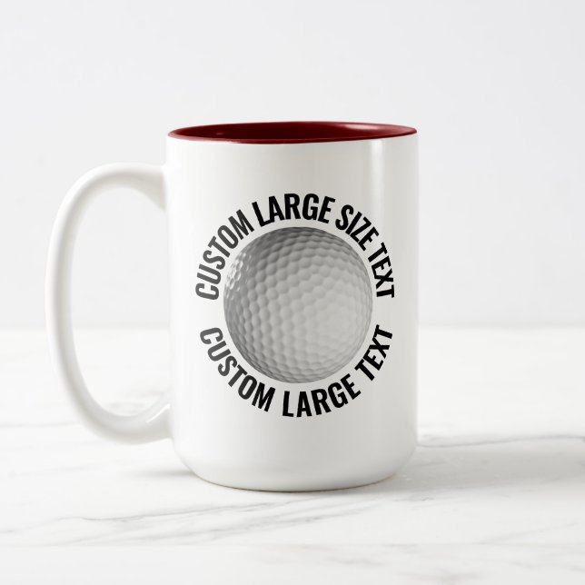 Golfboll & Stor Text MARON 450ml Custom Två-Tonad Mugg (Vänster)
