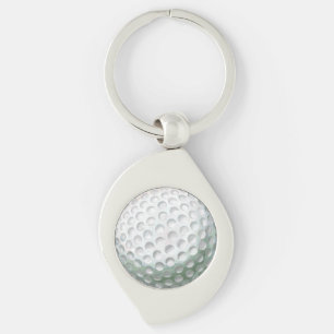 Golfboll Swirl Silverfärgad Nyckelring