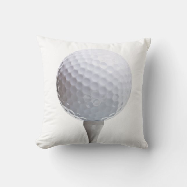 Golfboll & Tee på Vit Anpassad Mall Kudde (Framsida)