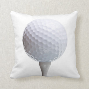 Golfboll & Tee på Vit Anpassad Mall Kudde