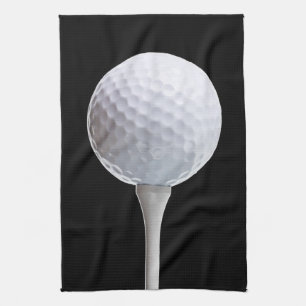 Golfboll & utslagsplats på svarten - skräddarsy kökshandduk
