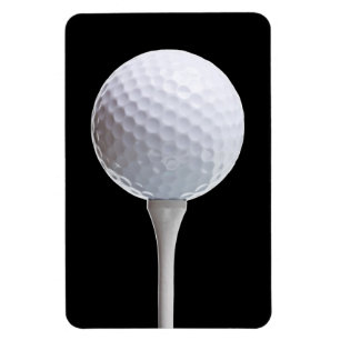 Golfboll & utslagsplats på svarten - skräddarsy magnet