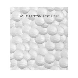 Golfbollanpassningsbaranteckningsblock Anteckningsblock