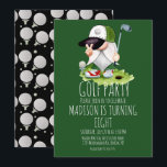 Golfbollar för Kids Tomte Födelsedagsfest  Inbjudningar<br><div class="desc">Golf inbjudningar för födelsedagsfest - Texturerade golfbollar och tomte</div>