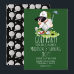 Golfbollar för Kids Tomte Födelsedagsfest  Inbjudningar<br><div class="desc">Golf inbjudningar för födelsedagsfest - Texturerade golfbollar och tomte</div>