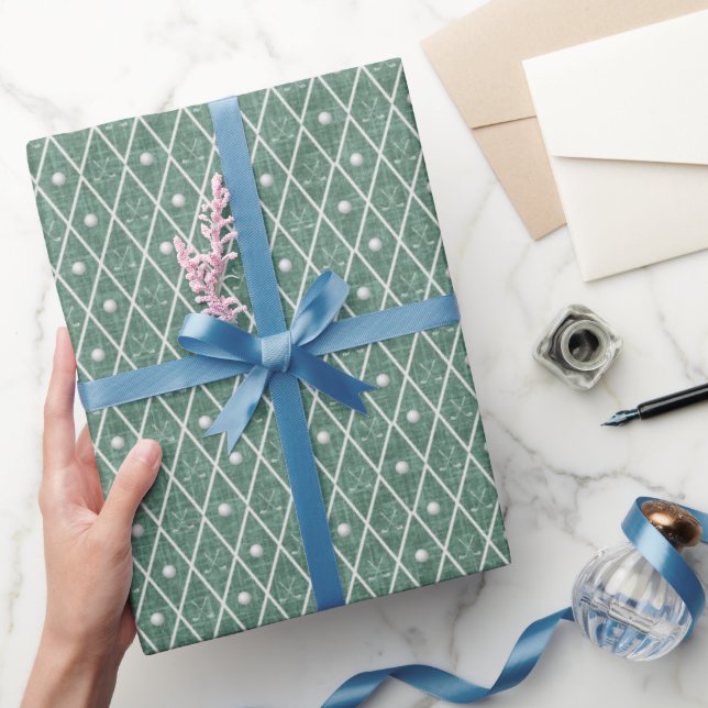 Golfbollar & klubbor Argyle på jägare Grön Presentpapper (Gifting)