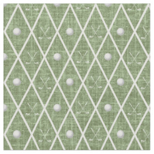 Golfbollar & klubbor Argyle på Pickle Green Tyg