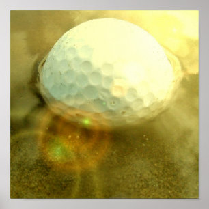 Golfbollbunt i leratrycket poster
