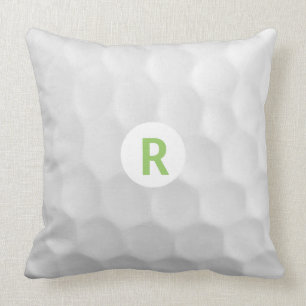 Golfbolldekorativ kudde för Monogram R
