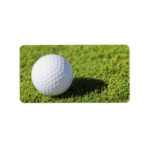 Golfbollen på grönt gräs jagar - skräddarsy adressetikett