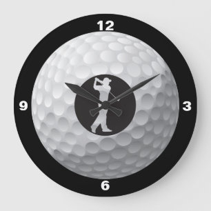 Golfbollen tar tid på stor klocka