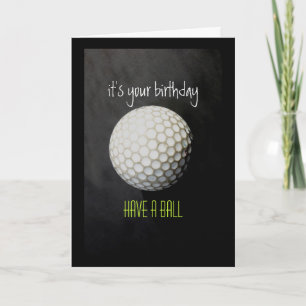 golfbollfödelsedagkort för golfare kort