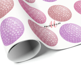 GOLFBOLLGÅVASJAL, PAPPER FÖR MONOGRAMKVINNAGOLFA PRESENTPAPPER