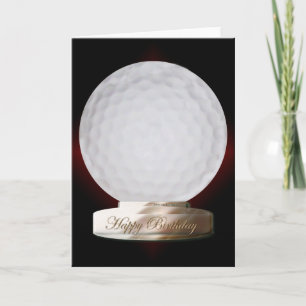 Golfbollgrattis på födelsedagenkort kort