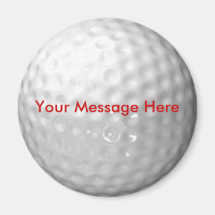 Golfbollmagneten - tillfoga ditt meddelande magnet