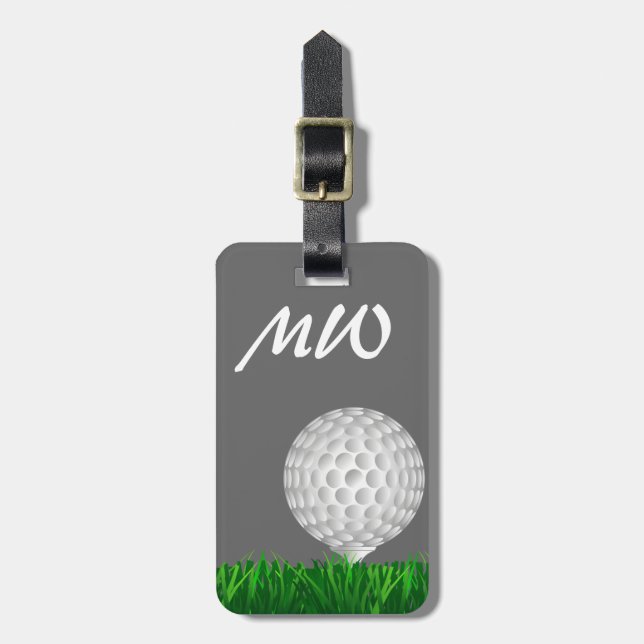 Golfbollpersonliggolfare Bagagebricka (Vertikal Framsida)