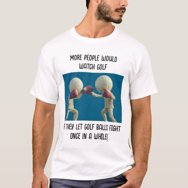 Golfbollskrig T Shirt (Framsida)