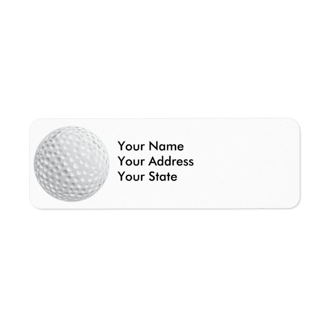 golfbollsvektorgrafik returadress etikett (Framsidan)