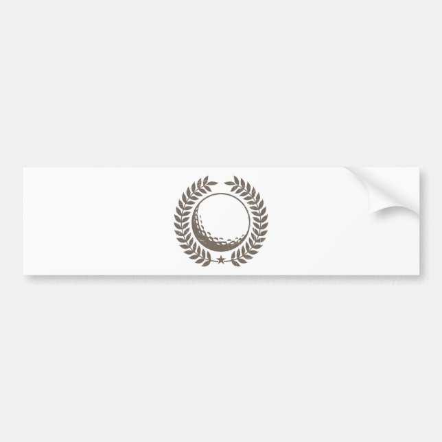 Golfbollvintagedesign Bildekal (Framsidan)