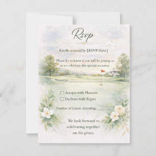 Golfbröllop RSVP-kort   Slår till för evigt OSA Kort