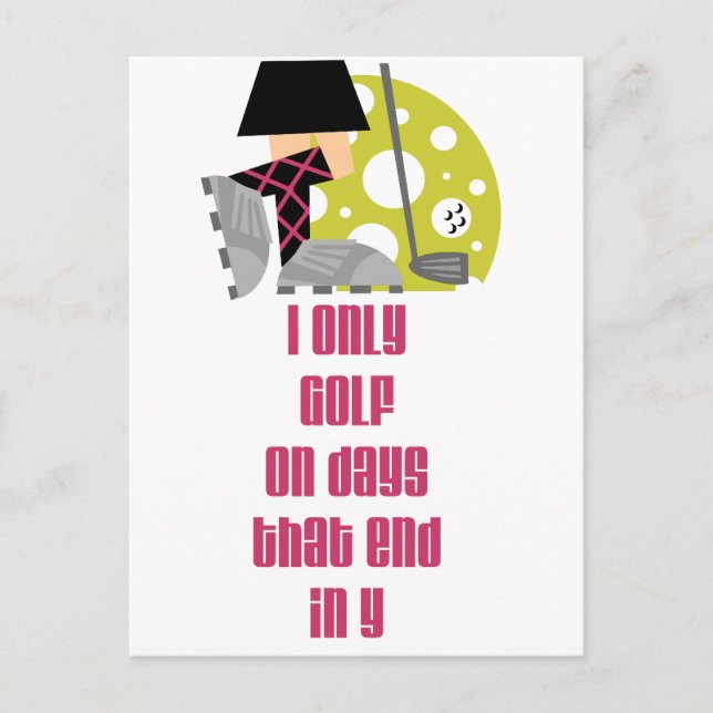 GolfChick-dagar Vykort (Framsida)