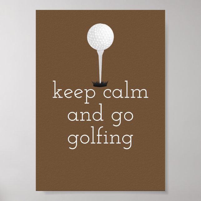 golfcitat poster för golfbanor och vita (Framsidan)