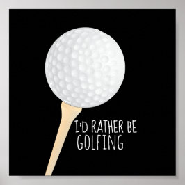 golfcitat poster för gulfplattor, svarta och vita