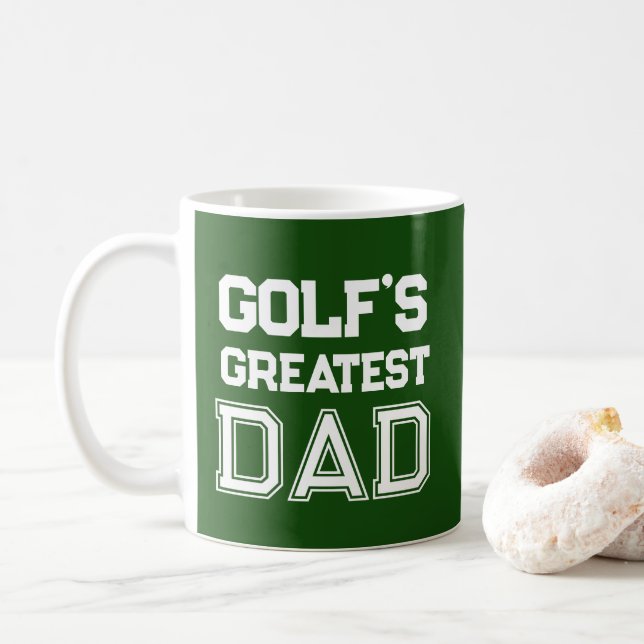 'Golfens bästa pappa' Foto Roligt Farsdagspresent Kaffemugg (Med munk)