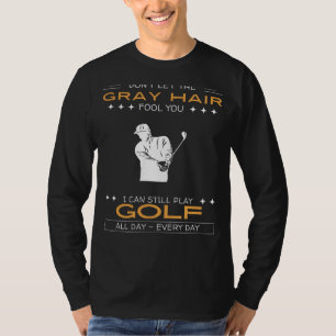 Golfentusiast T-shirt - trotsa grått hår, tee-tid