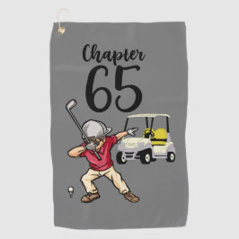 Golfer 65e Birthday Dabbing med golfvagn
