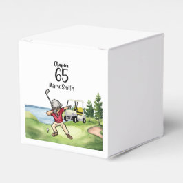 Golfer 65e Birthday Dabbing med golfvagn Presentaskar