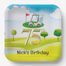 Golfer 75:e Birthday på golfbanan