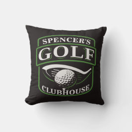 Golfer ADD NAMN Pro Golf Player Klubb Clubhouse Kudde
