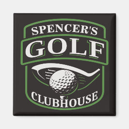 Golfer ADD NAMN Pro Golf Player Klubb Clubhouse Magnet