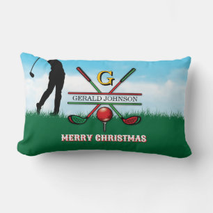 Golfer Anpassad julmonogramdesign Lumbarkudde