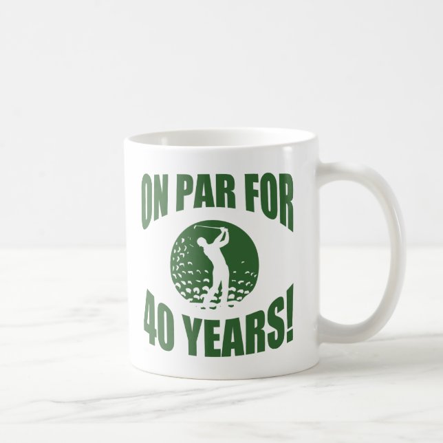 Golfer är 40:e födelsedagen kaffemugg (Höger)