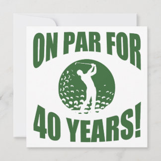 Golfer är 40:e födelsedagen kort