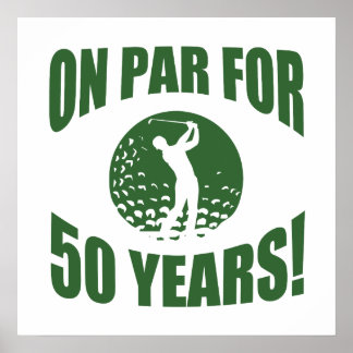Golfer är 50:e födelsedagen poster