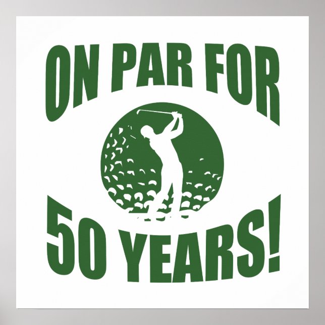 Golfer är 50:e födelsedagen poster (Framsidan)