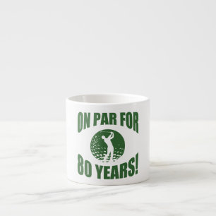 Golfer är 80:e födelsedagen espressomugg