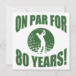 Golfer är 80:e födelsedagen kort